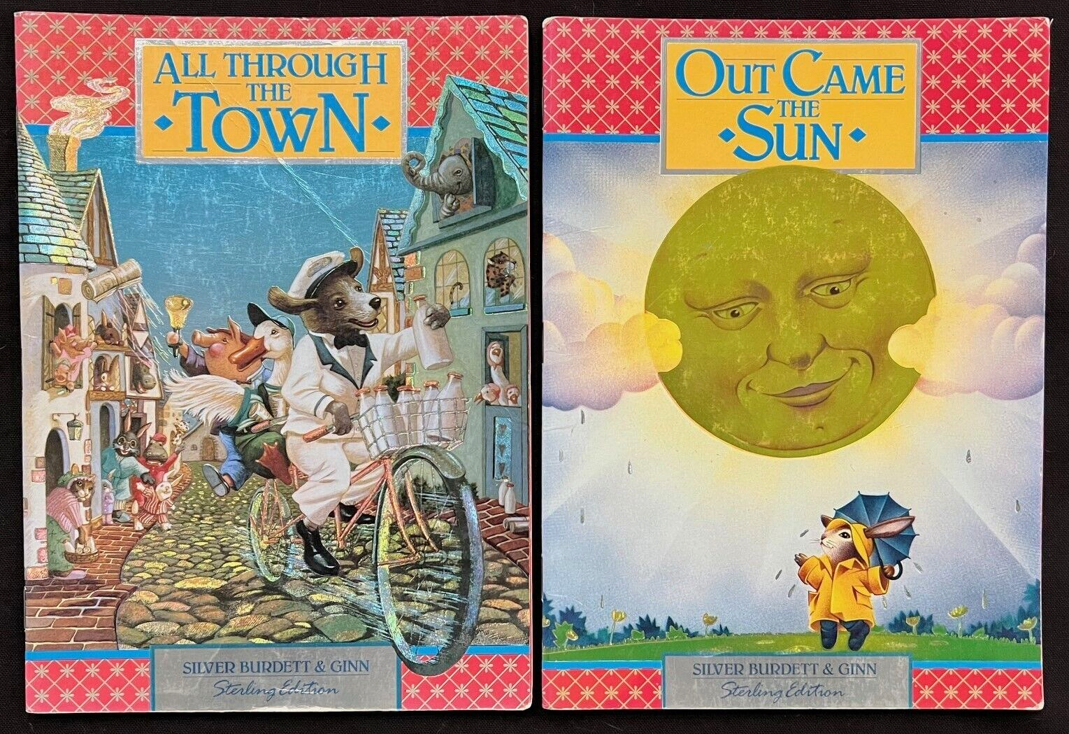 ALL THROUGH THE TOWN and OUT CAME THE SUN (Level 1 & 2)  (Silver Burdett & Ginn)