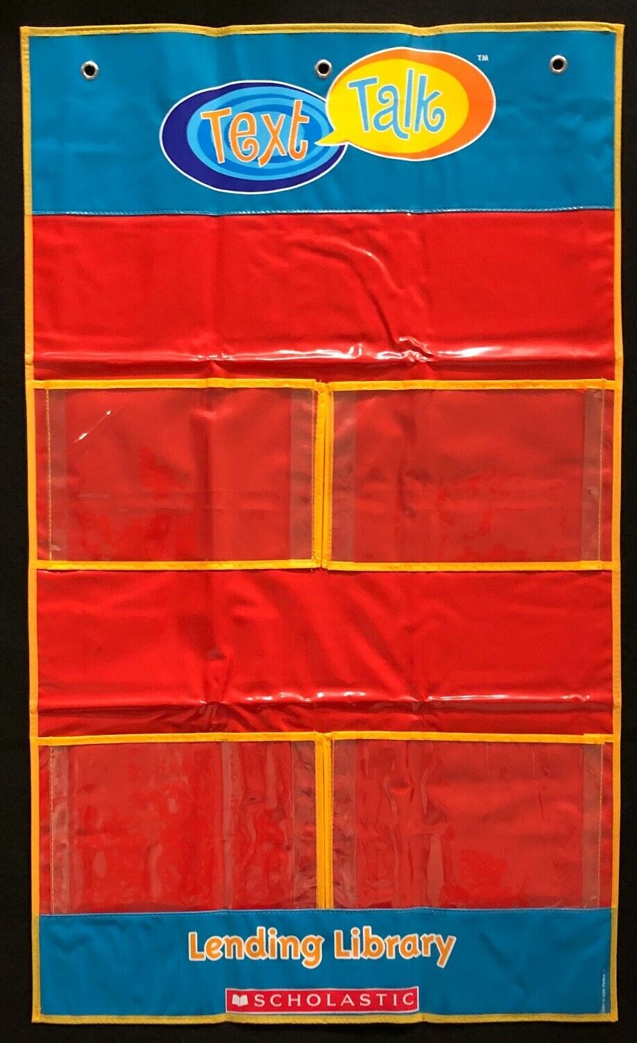 "TEXT TALK" - RED HANGING POCKET CHART