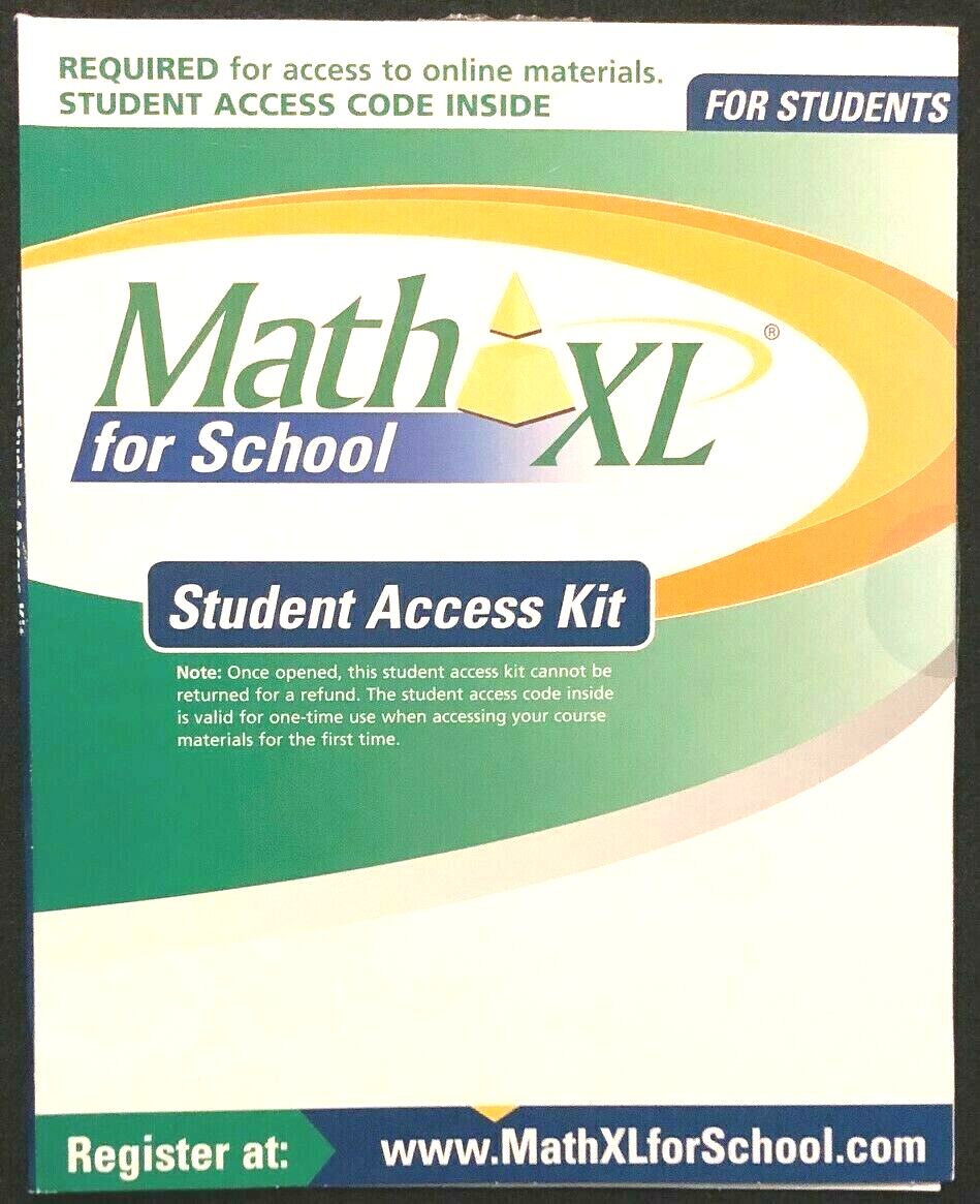 MATH XL FOR SCHOOL -STUDENT ACCESS KIT (ONLINE MEMBERSHIP) (Homeschoolers, too!)