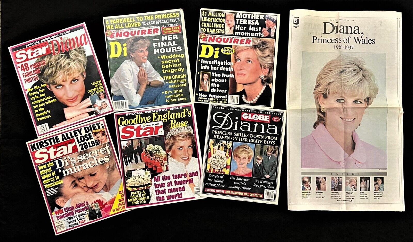 PRINCESS DIANA Magazines & Paper from September 1997 (The month she died.)