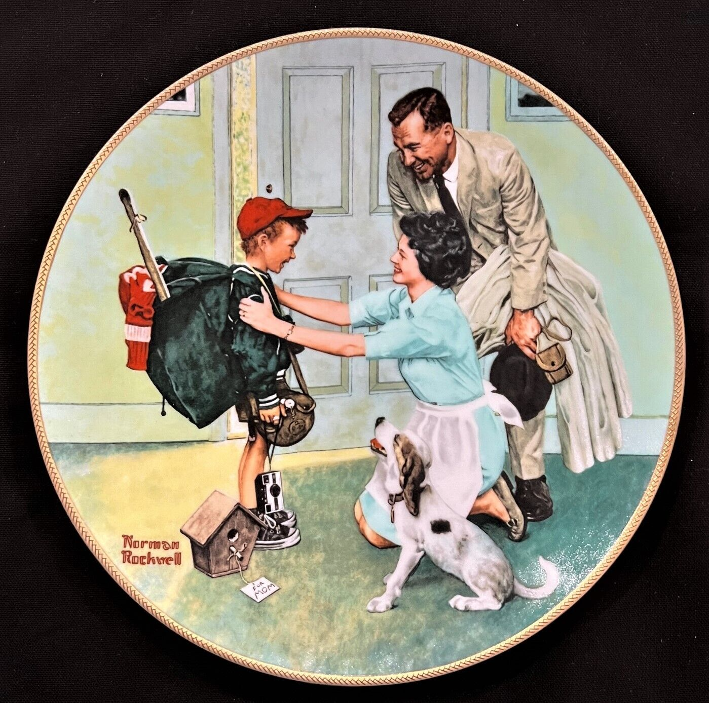 "HOME FROM CAMP"  By NORMAN ROCKWELL - Collector Plate Limited Edition