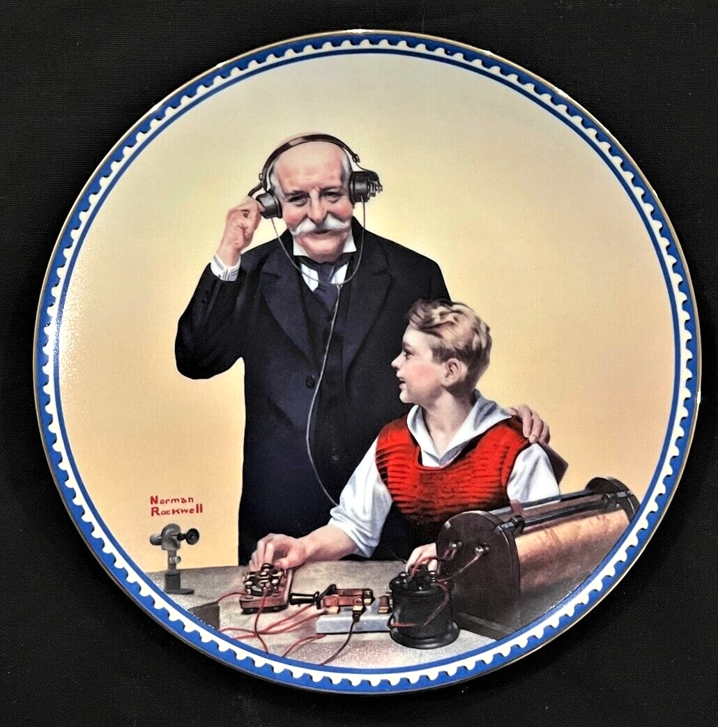 "THE RADIO OPERATOR"  By NORMAN ROCKWELL - Collector Plate Limited Edition