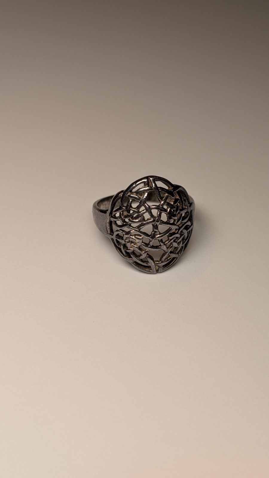 Vintage Sterling Silver Openwork Celtic Knot Ring | Size U | 925